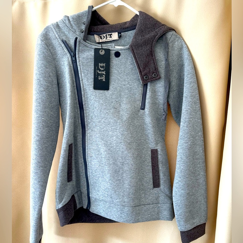 Women's Gray Hoodie Jacket
